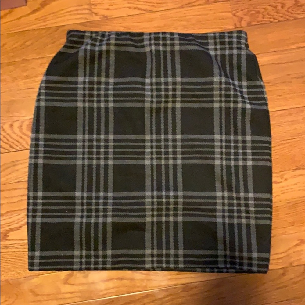 Loft Outlet Plaid Stretchy Pencil Skirt